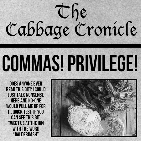 The Cabbage Chronicle: Eurocentric Fantasy, Commas, and Young Adults