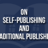 self-publishing and traditional publishing image